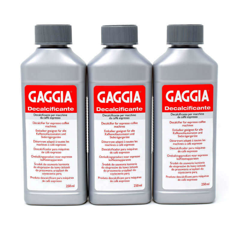3 x Bottles of Gaggia Descaler Decalcifier Watermark Coffee Machines